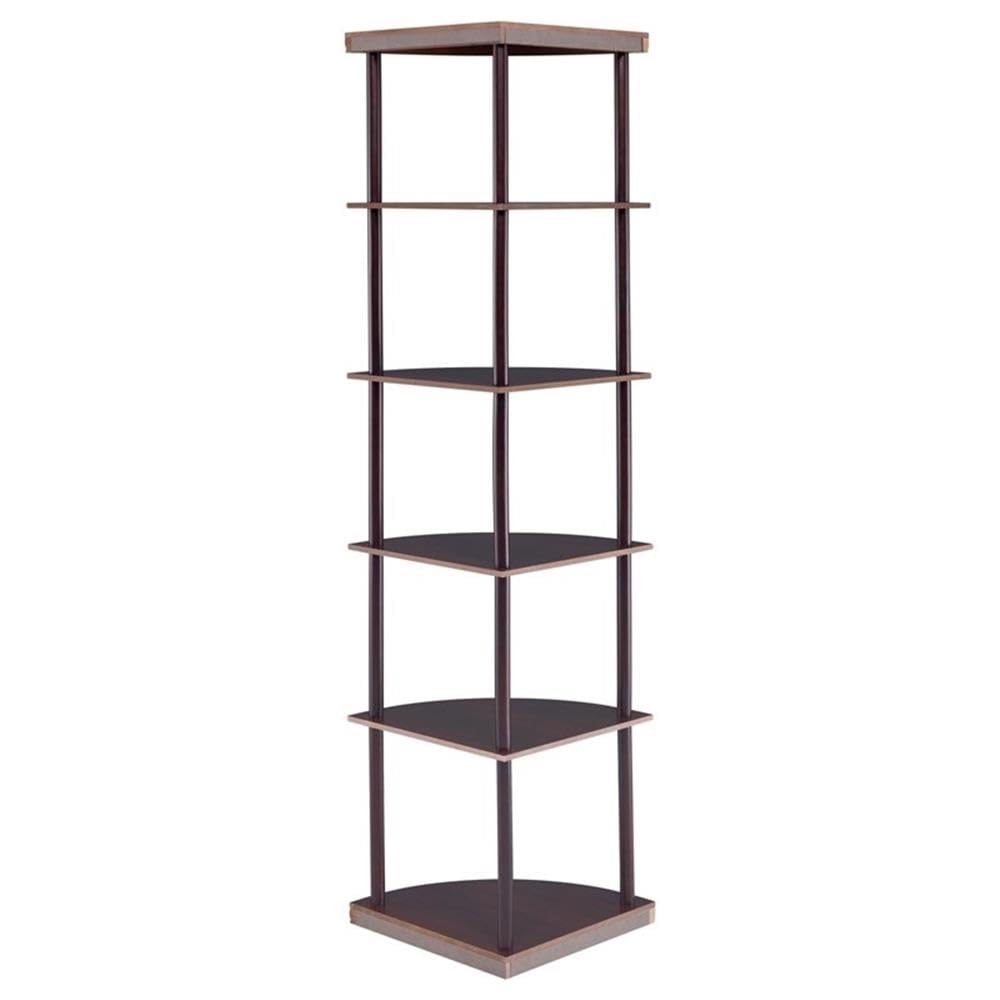Coaster Bonwick 5-Shelf Corner Bookshelf, Cappuccino