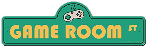 Game Room Street Sign | Indoor/Outdoor | Funny Home D  Cor For Garages, Living Rooms, Bedroom, Offices | Signmission Personalize