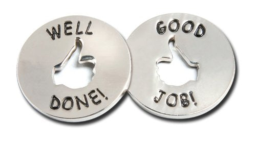 Trainers Warehouse Good Job - Well Done Tokens (10/Set) | Encourage Sharing Appreciation - 'Good Job' On One Side - The Other