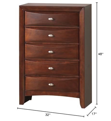 Global Furniture Linda Merlot, Chest Of Drawers
