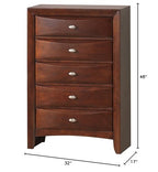Global Furniture Linda Merlot, Chest Of Drawers