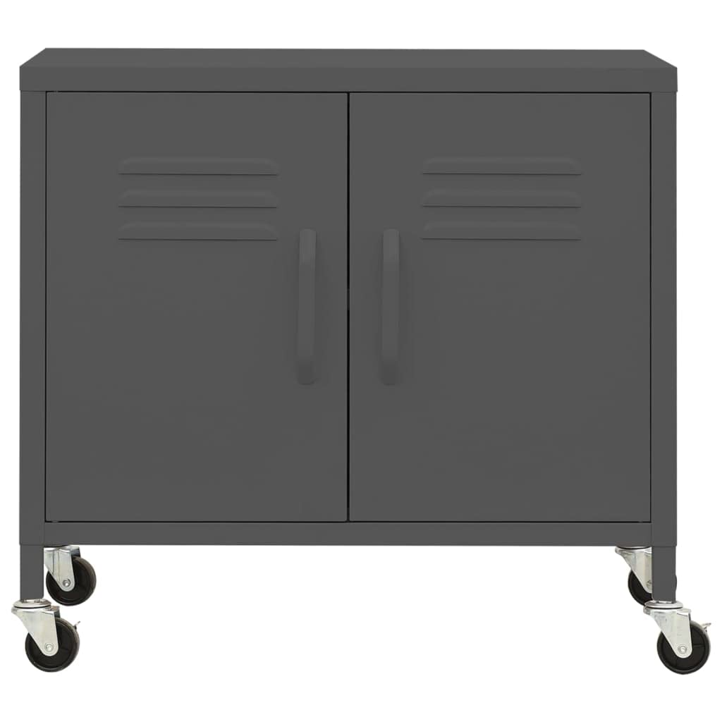 vidaXL Storage Cabinet Anthracite 23.6&quot;x13.8&quot;x19.3&quot; Steel