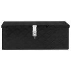 Vidaxl Storage Box Black 27.6''X12.2''X10.6'' Aluminum
