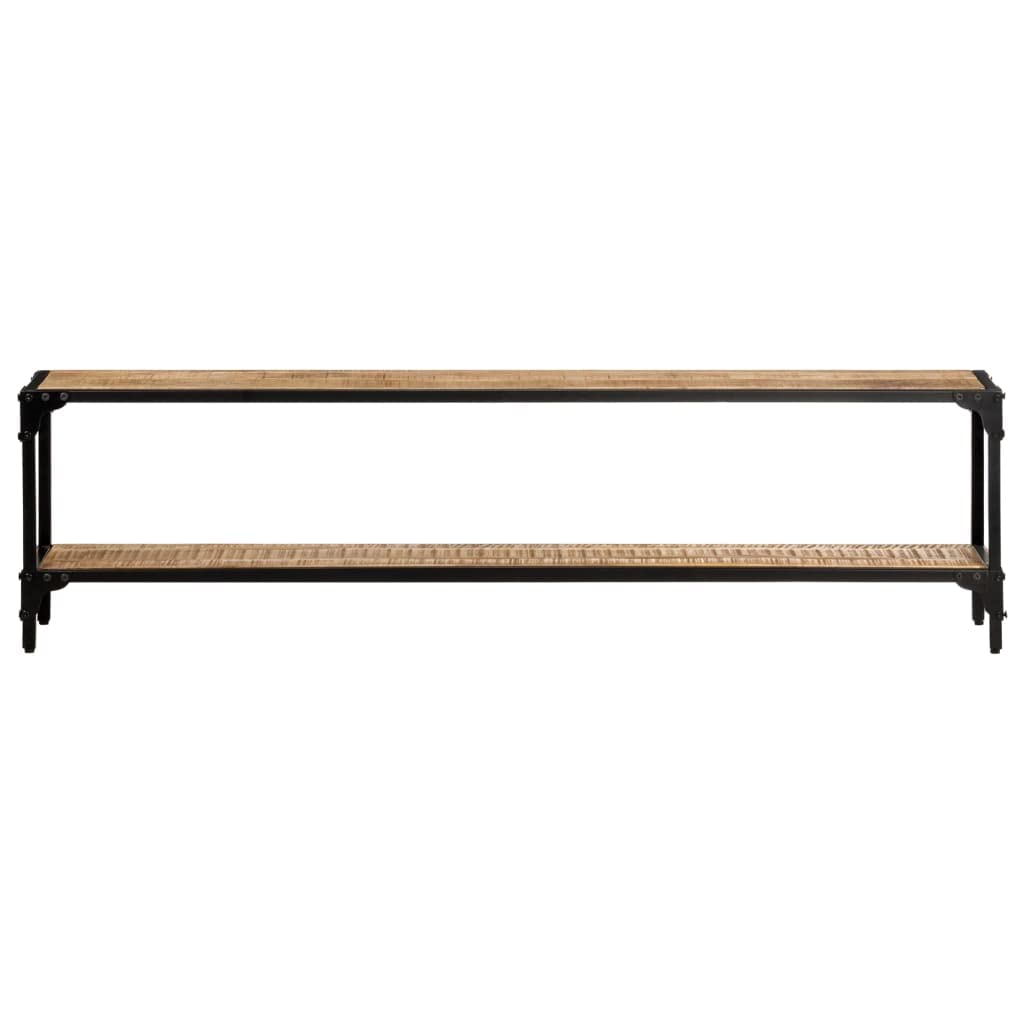vidaXL TV Stand, TV Unit for Living Room Bedroom, Sideboard, Entertainment Center Media Unit Cupboard, Industrial Style, Solid Mango Wood