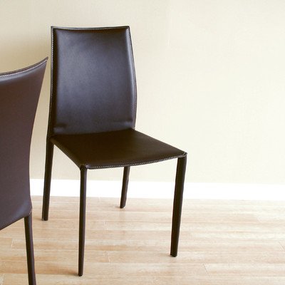 Claudio Side Chair (Set Of 2) Upholstery: Brown