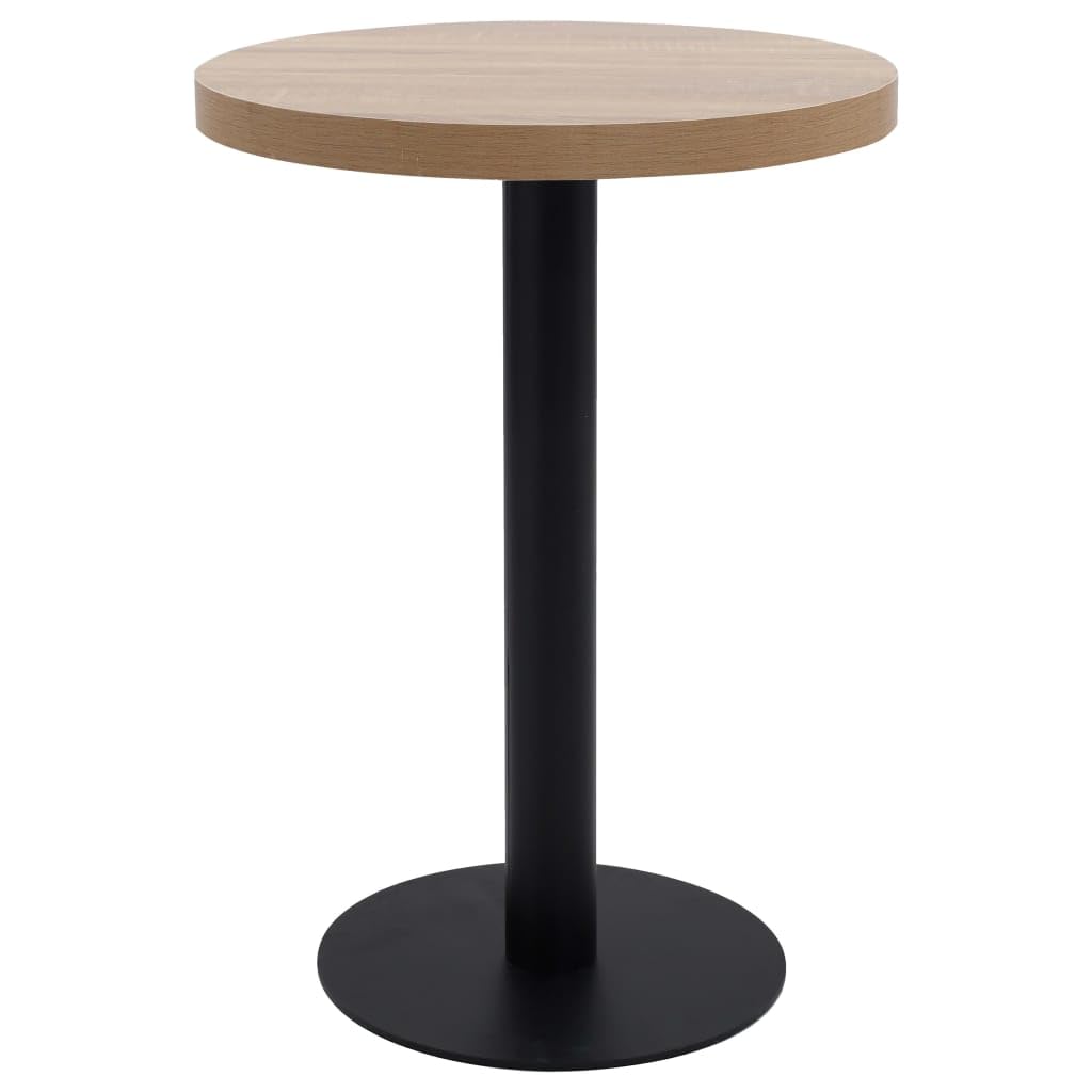 vidaXL Bistro Table Light Brown 60 cm MDF, 286421