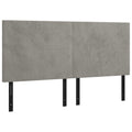 Vidaxl 4X Headboards Home Indoor Bed Accessory Bedroom Upholstered Headboard Bed Header Furniture Light Gray 31.5"X2"X30.7"/34.6" Velvet