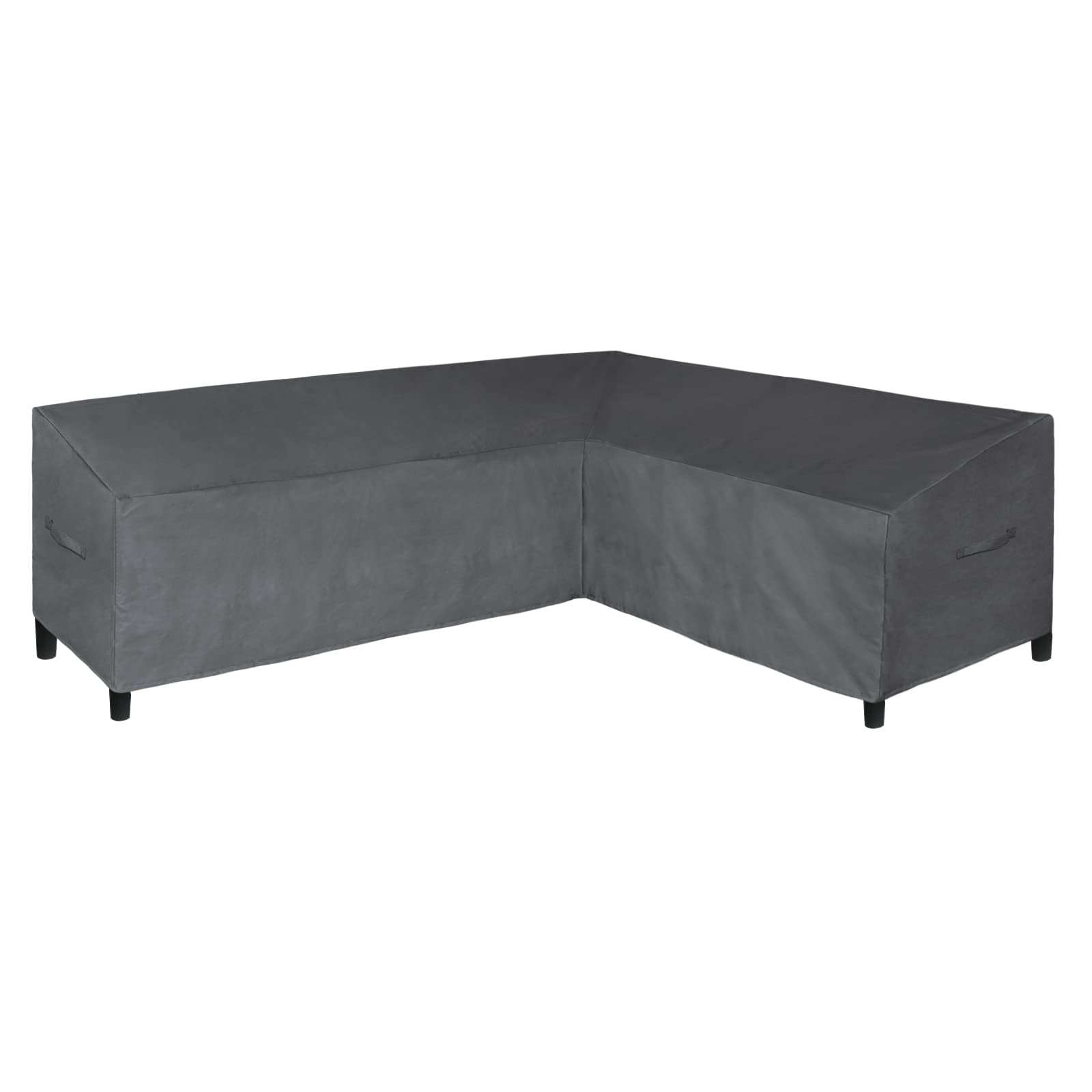 Easy-Going Patio L-Shaped Sectional Sofa Cover, 104'X83' Waterproof Outdoor Sectional Cover, Heavy Duty Garden Furniture Cover With Air Vent (Right Facing, Dark Gray)