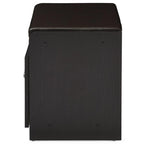 Baxton Studio Margaret Modern & Contemporary Wood 2-Door Shoe Cabinet with Faux Leather Seating Bench, Dark Brown