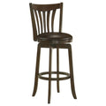 Coaster Home Furnishings Lambert Pub Height Swivel Bar Stool with Upholstered Seat Dark Cherry