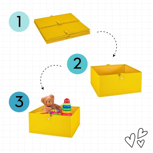 Riverridge Kids 6Pc 10.5In W X 5In H Storage Set-Turquoise Folding Bins, 6 Count