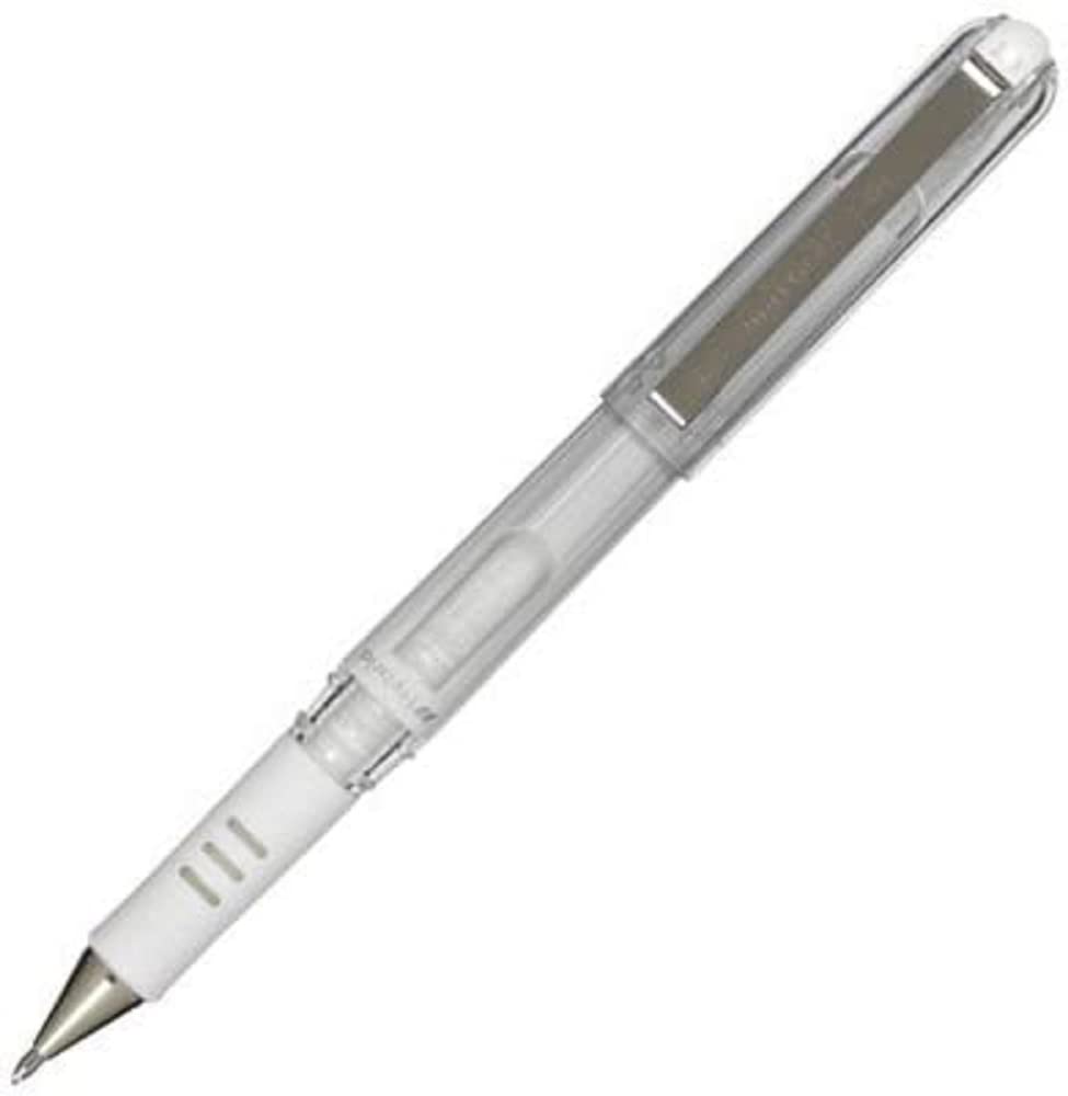 Pentel 1.0Mm Tip Hybrid Gel Grip Dx Ultra Smooth Pigment Ink Pen With Chunky Barrel - White