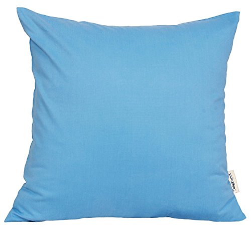 Tangdepot Durable Faux Silk Solid Pillow Shams, Euro Shams, European Throw Pillow Covers, Indoor/Outdoor Cushion Covers - (26'X