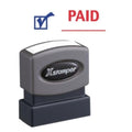 Xstamper Pre-Inked Stamp - Message/Date Stamp - Paid - 0.50 Impression Width X 1.62 Impression Length - 100000 Impression[S] - B