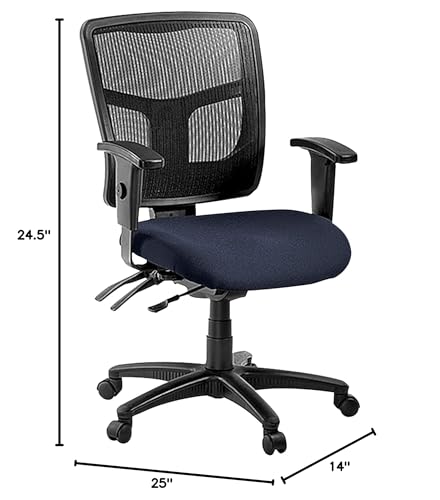 Lorell Ergomesh Seating Managerial Mid-Back Chair
