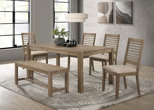 Coaster Home Furnishings Scottsdale 6-Piece Rectangular Dining Set Brown Washed