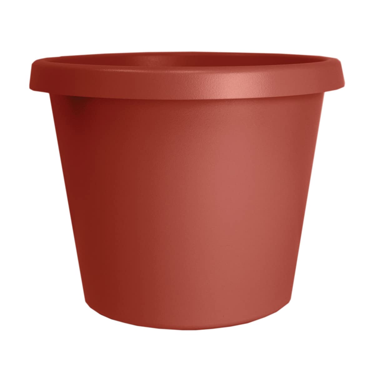 The Hc Companies 12 Inch Round Prima Planter - Plastic Plant Pot With Rolled Rim For Indoor Outdoor Plants Flowers Herbs, Clay