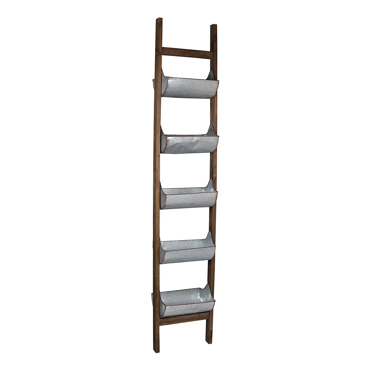 A&B Home D41209 Reed Ladder Planter, 14 X 8 X 71-Inch, Silver