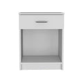 HomeRoots 479972 22 in. One Drawer Nightstand White