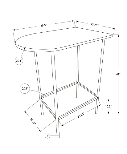 Home Bar - 24&quot;X 36&quot; / Grey Marble / Charcoal Metal