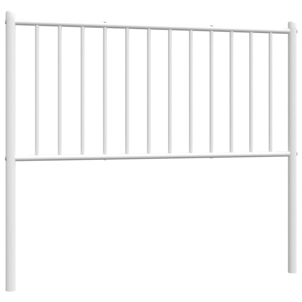 vidaXL 35.4-Inch Metal Headboard for Twin/Twin XL Size Beds, Durable Steel Construction Headboard for Modern Minimalist Bedroom, Easy Assembly, White