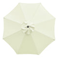 Sunnyglade 9Ft Patio Umbrella Replacement Canopy Market Umbrella Top Outdoor Umbrella Canopy With 8 Ribs (Beige)