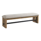 Intercon Landmark Backless Bench with 2 Legs, Weathered Oak