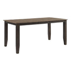 Carefree Home Furnishings Beacon 60" Wide Counter Self-Storing Leaf, Black & Walnut Dining Tables, Brown