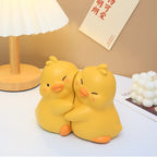 Cute Hug Ducks Decorative Bookends, Unique Book Ends To Hold Books Creative Resin Book Holder Stopper For Home Office Desk Books