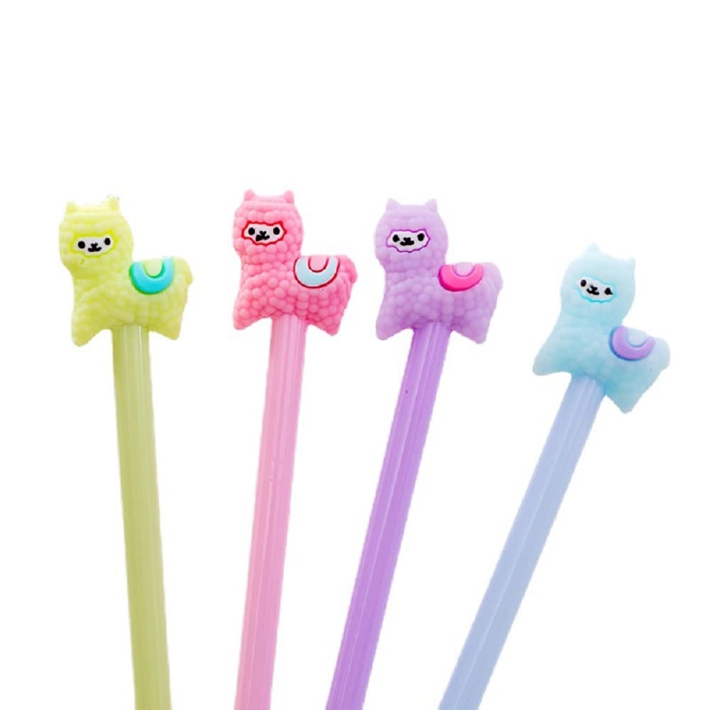 Shuiniba Cartoon Animal Sheep Alpaca Llama Gel Pen, Neutral Pens, Cute Colorful Rollerball Pens For School Office Writing Suppli