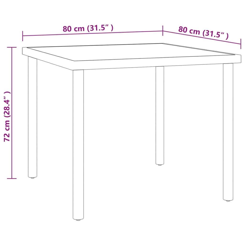 vidaXL Patio Dining Set 5 Piece Garden Outdoor Terrace Balcony Backyard Dining Dinner Dinette Table and Chair Seat Seating Furniture Steel