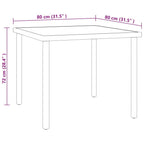 vidaXL Patio Dining Set 5 Piece Garden Outdoor Terrace Balcony Backyard Dining Dinner Dinette Table and Chair Seat Seating Furniture Steel