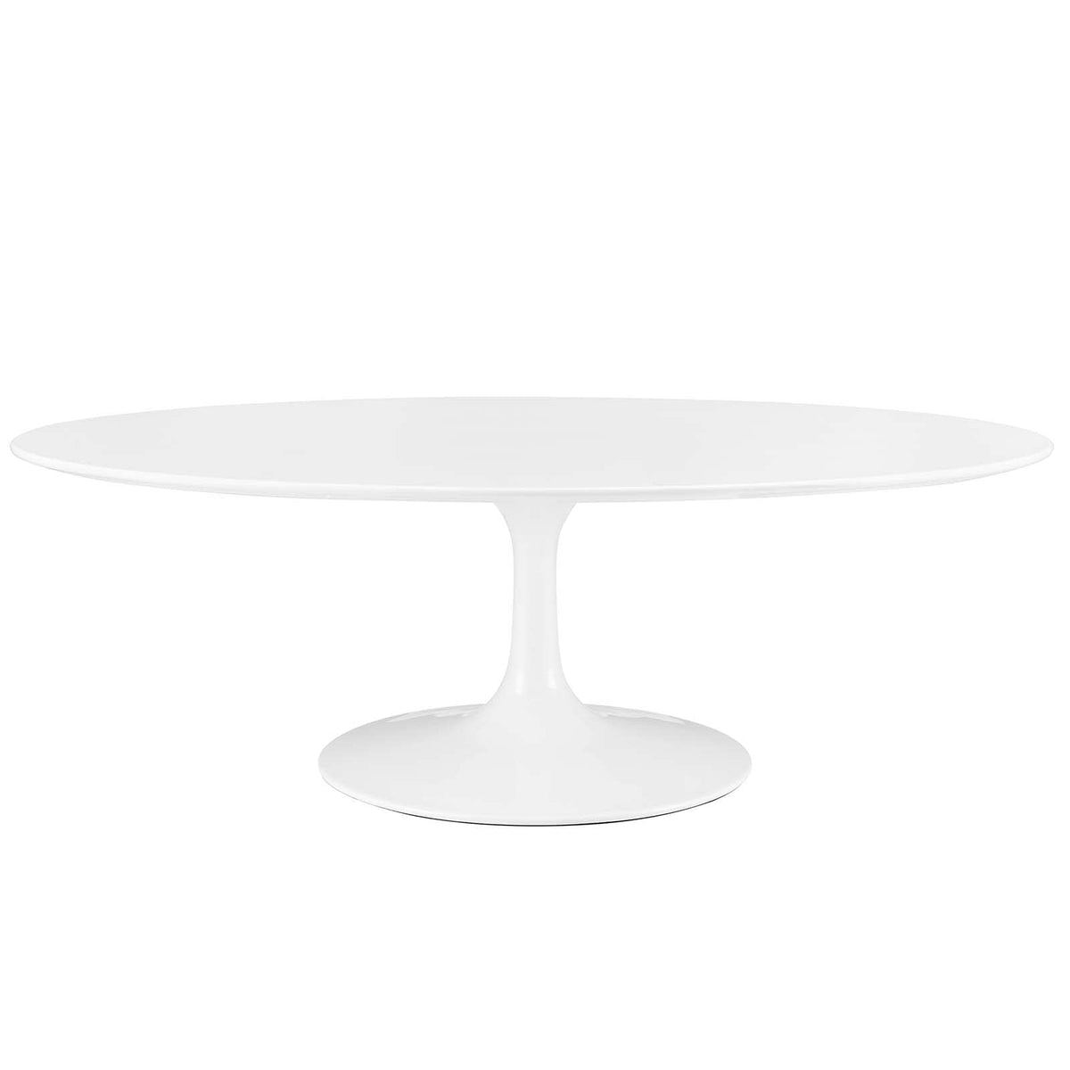 Modway Lippa Mid-Century Modern 48&quot; Oval Coffee Table in White