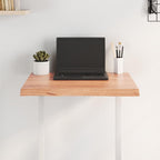vidaXL Solid Oak Wood Table Top, Light Brown, Live Edge, Treated Surface, Versatile for Office or Home, 23.6"x15.7"x(0.8"-1.6")