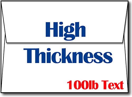 Ultra Thick White A7 Envelopes - Sturdy, Durable, Heavyweight Envelopes For Invitations & Greeting Cards (50 Envelopes)