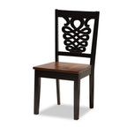 Baxton Studio Luisa Modern and Contemporary Two-Tone Dark Brown and Walnut Brown Finished Wood 5-Piece Dining Set