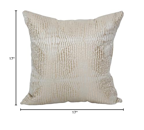 Blazing Needles Square Polyester Jacquard Throw Pillows, 17", Ashfield Alabas 2 Count