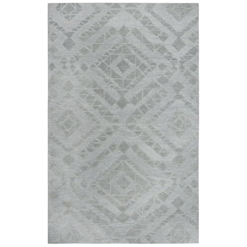 Rizzy Home Alora Decor Emerson 10' X 13' Diamond Grey/Gray/Rust/Blue Hand-Tufted Area Rug