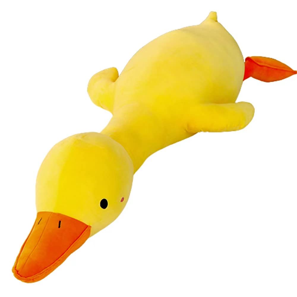 Duck Plush Pillow Stuffed Animal Toy, Cute Giant Goose Plush Duck Stuffed Animal,Super Soft Hugging Pillow For Kids Bedding (Yel
