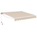 Tangkula 12 Ft    10 Ft Retractable Awning, Aluminum Patio Sun Shade W/Crank Handle And Water-Resistant Polyester, Outdoor Manua