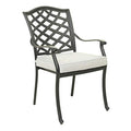iPatio Florence Aluminum Dining Arm Chair with Cushion, Set of 2