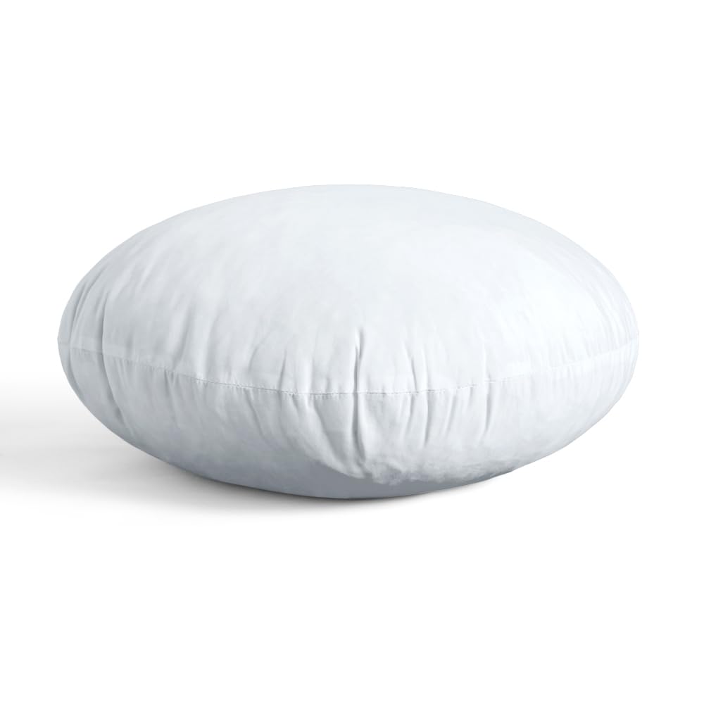 Miulee 16 Inch Round Pillow Insert, Floor Pillow Memory Foam Circular Cushion Decorative Throw Pillow Stuffer Lumbar Sham Forms