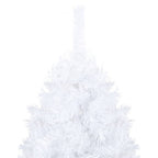 Vidaxl 8 Ft Green Artificial Christmas Tree With Extra-Thick Branches - Lifelike Pvc Christmas Tree With Sturdy Metal Stand - Indoor & Outdoor Use