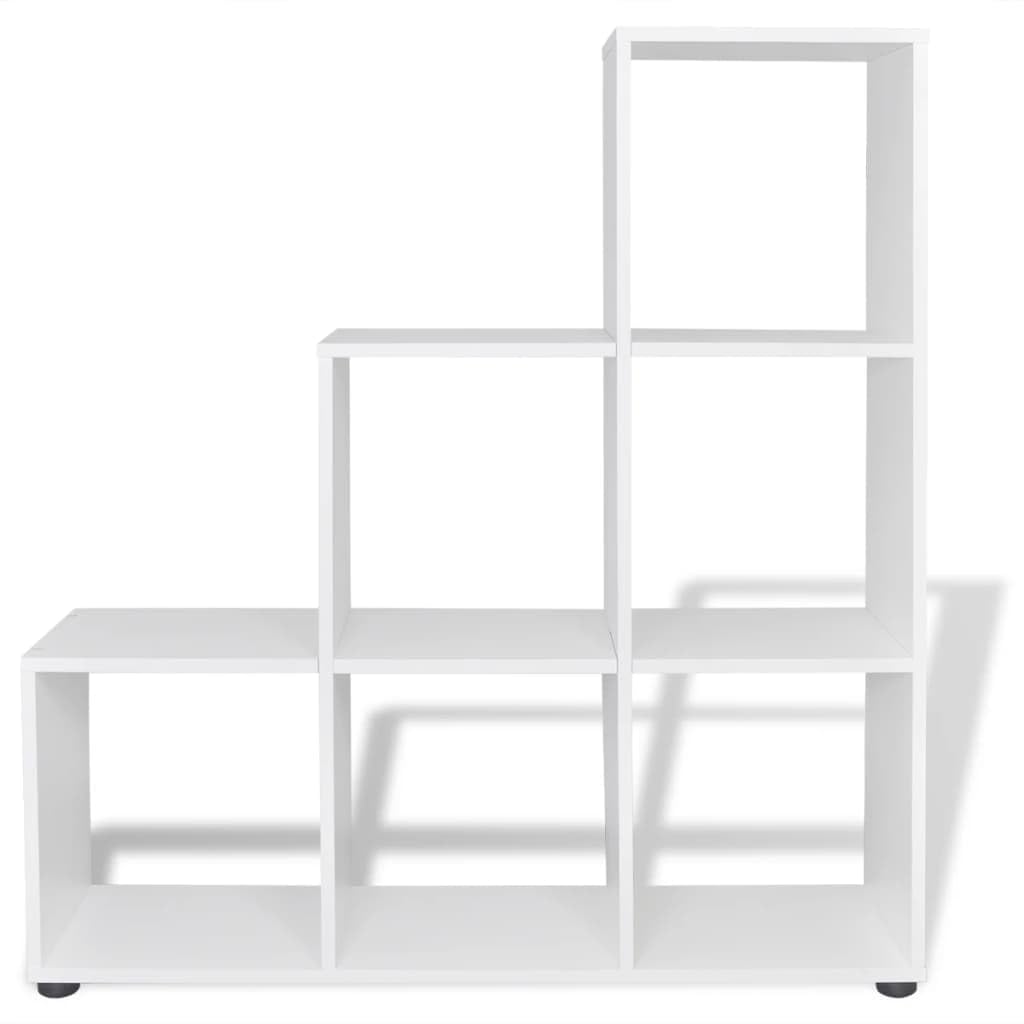 vidaXL Bookcase/Shelf, Storage Unit with Compartment, Book Shelf, Living Room, Indoor Living Room, 107 cm, White