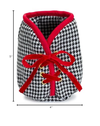 Melrose International Houndstooth Christmas Tree Pot Cover 5' H
