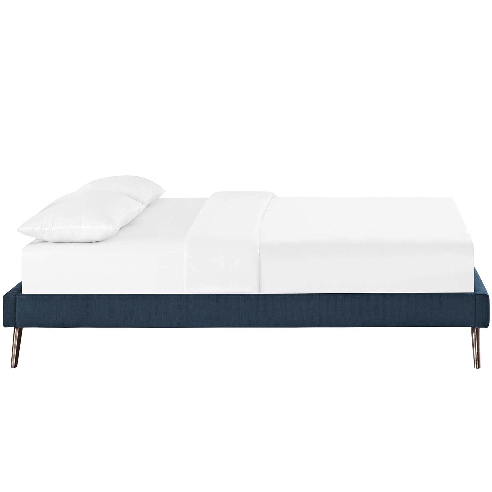 CasaFoyer  Loryn Platform Bed | Solid Wood Frame | Polyester Upholstery | Wooden Slat Support System | No Box Spring Needed | Memory Foam Compatible | Stylish Headboard Options | Ideal for Modern Bedrooms