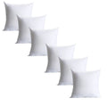 Calibrate Timing 16 X 16 Inches Pillow Inserts, Set Of 6 Hypoallergenic Brushed Microfiber Liner Down Alternative Filled Square