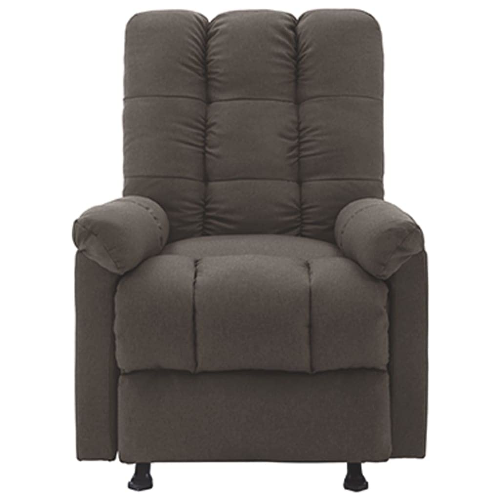 vidaXL Taupe Fabric Massage Recliner - Modern Design, Durable Plywood and Metal Construction, Compliant with California’s Proposition 65