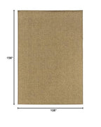 HomeRoots Polypropylene 9’x13’ Solid Tan Indoor Outdoor Area Rug
