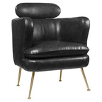 Acme Phelan Faux Leather Upholstery Accent Chair in Dark Gray